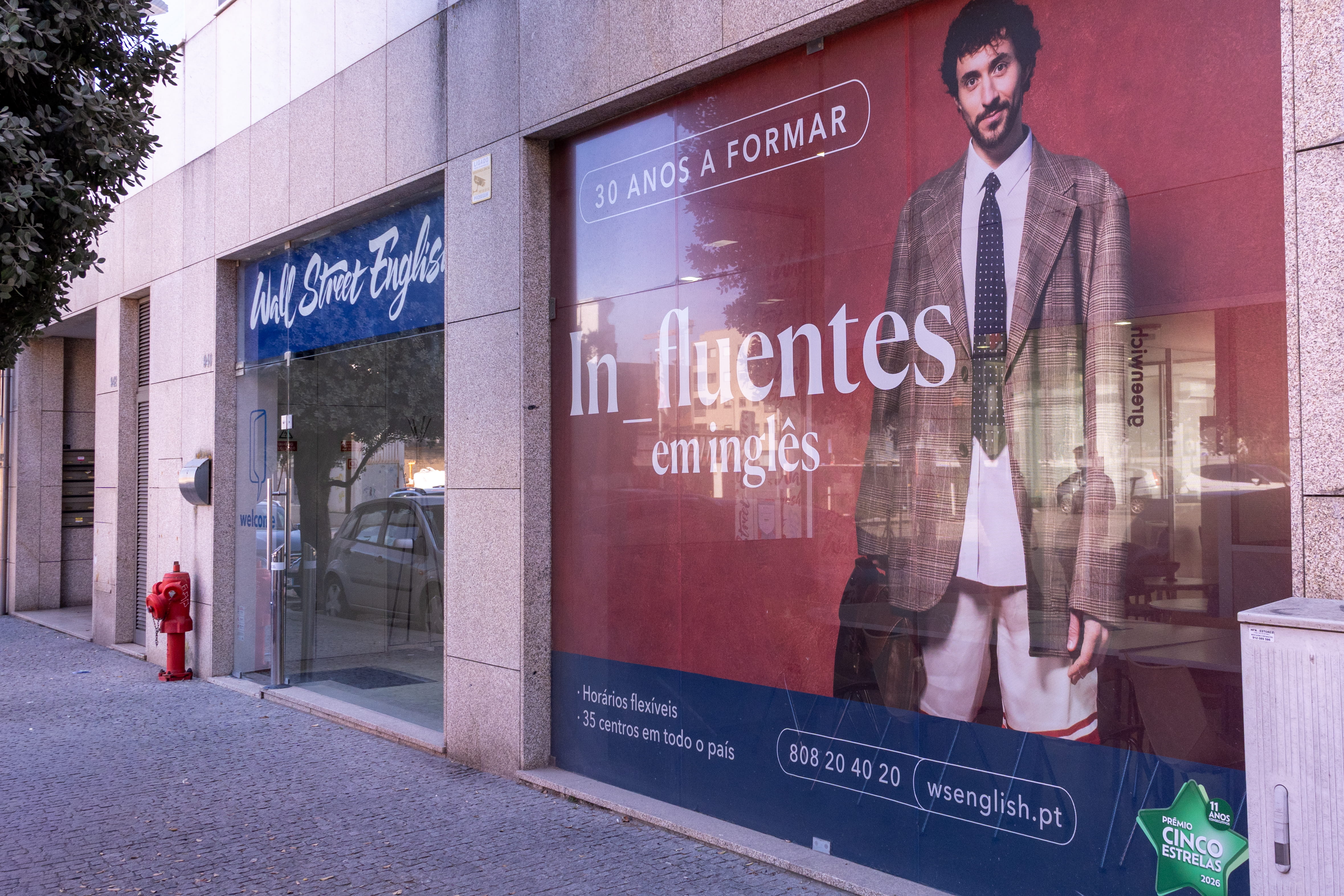 Fachada da escola Wall Street English em Matosinhos